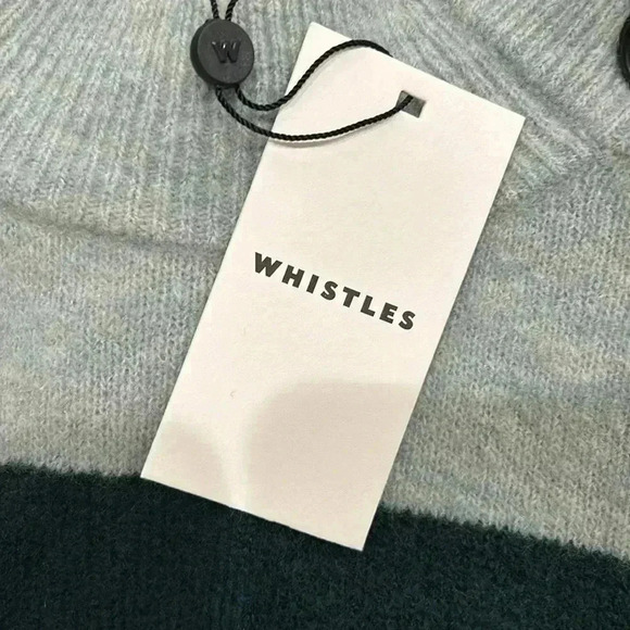 Whistles Striped Button Neck Sweater - Picture 6 of 6